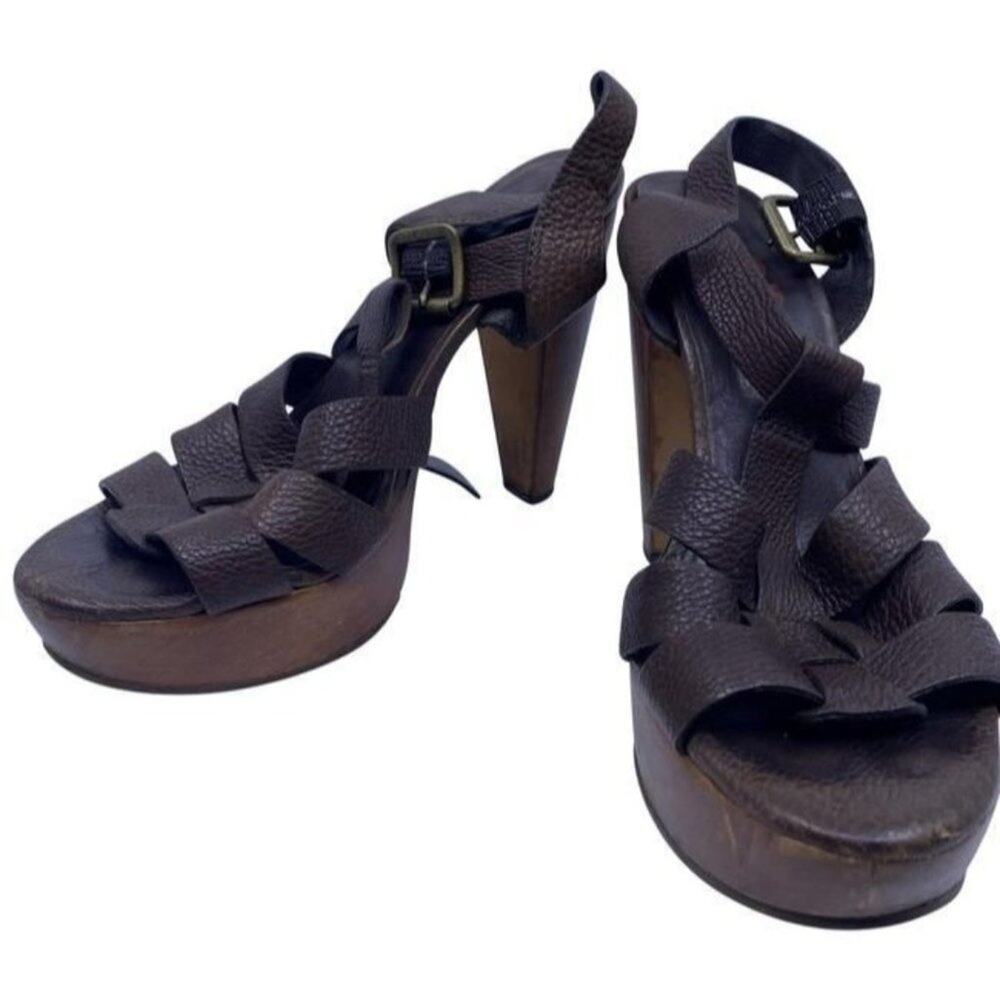 Michael Kors Brown Leather Mid Heel Pumps Size Us